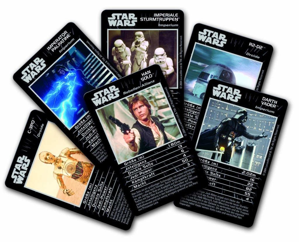 Die Karten im Quartett der alten Star Wars Filme